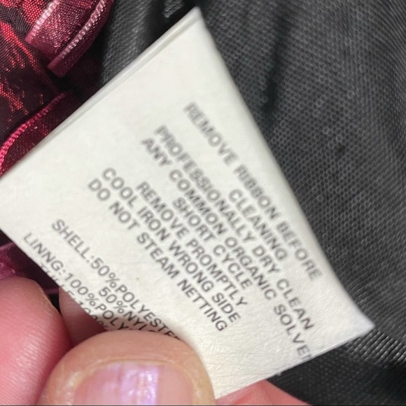 JESSICA MC CLINTOCK VINTAGE Strapless Burgundy Pink Red A Line Cocktail Dress 2 - Picture 7 of 12